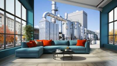 Industrial plant to filter the air Wall mural