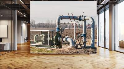 Irrigation water pumping system Wall mural