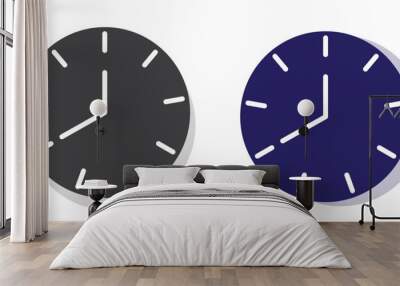 vector time and clock icons illustration Wall mural