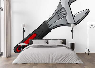 adjustable wrench cartoon isolated design Wall mural