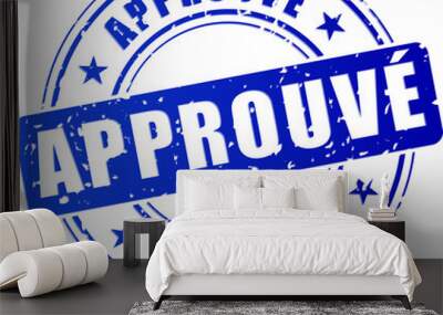 approved blue stamp Wall mural