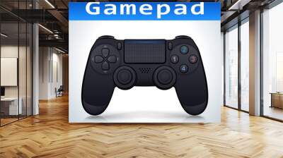 Gamepad on white background Wall mural