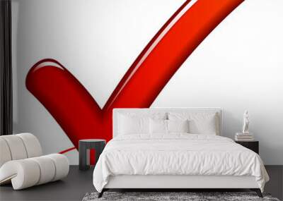 red check mark Wall mural