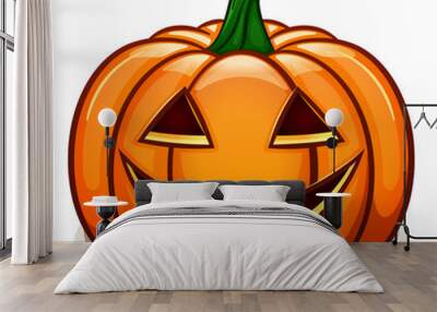 Vector pumpkin with smile face Wall mural