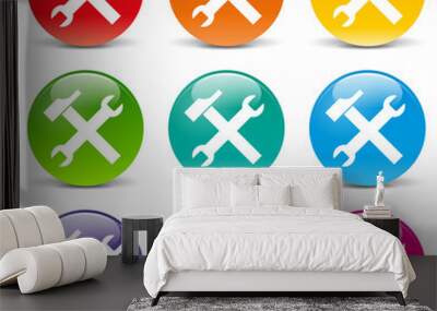 Vector tools icons Wall mural