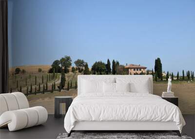 A characteristic landscape in a typical Tuscan view - Tuscany Italy Wall mural