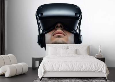 Man wearing virtual reality headset Wall mural