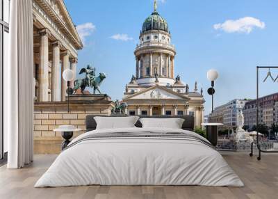 the famous gendarmenmarkt with the french cathedral, berlin Wall mural