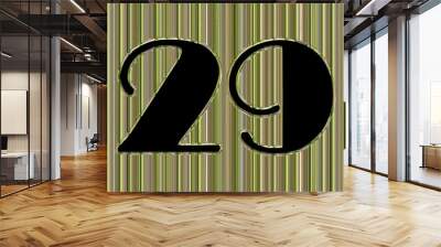 abstract illustrated glass background with number Wall mural