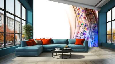 fantastic christmas wave design with glowing stars Wall mural