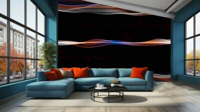 futuristic wave background design with lights Wall mural