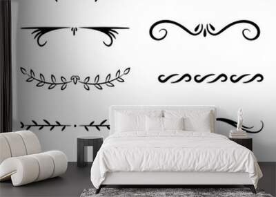 set of arabesques elements for decoration and logos Wall mural