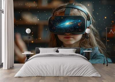 Immersive Child Experience with Virtual Reality Headset Wall mural