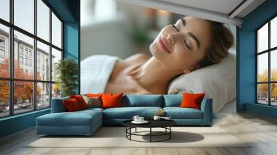 Serene Beauty - Relaxing Spa Massage for Flawless Skin Wall mural