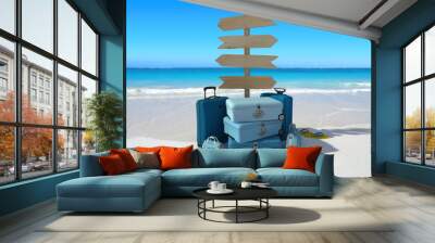 Beach vacations directions Wall mural