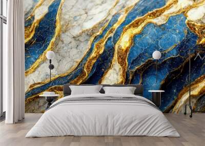 Blue and gold precious surface Wall mural