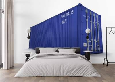 container blue color Wall mural