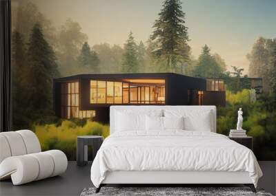 Contemporary villa in the country Wall mural