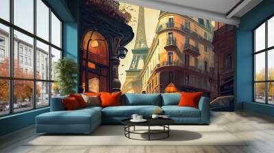 eiffel tower Wall mural