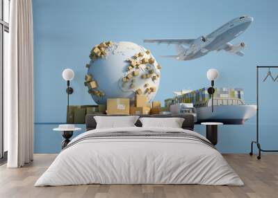 Global transportation industry Wall mural