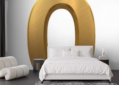 Golden alphabet,  0 gold typo Wall mural