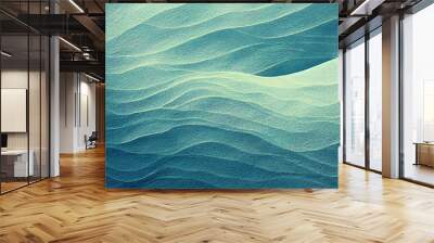 Green blue fiber background Wall mural