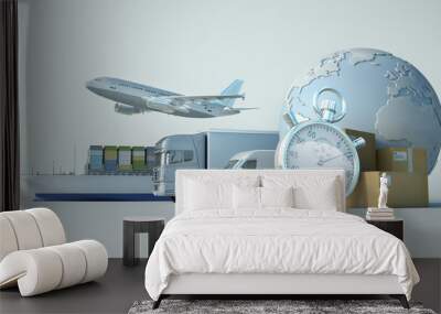 International express transportation Wall mural