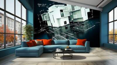 luxurious architecture project Wall mural