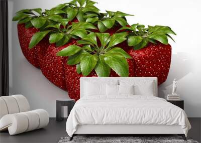 Pack of six cubic strawberries Wall mural