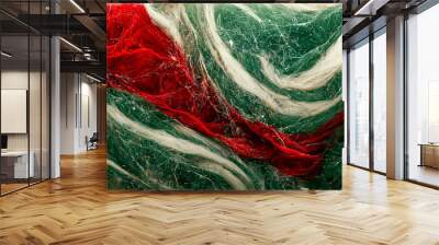 White red and green marble Wall mural