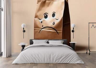 Small Paper Bag with Sad Face Drawing

 Wall mural