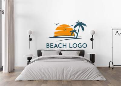 BEACH LOGO Wall mural