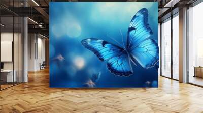 butterfly on a flower Wall mural