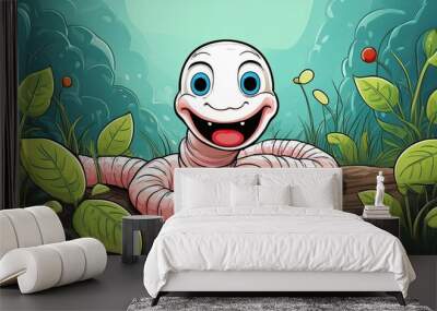 cartoon caterpillar Wall mural