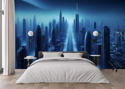 city background Wall mural