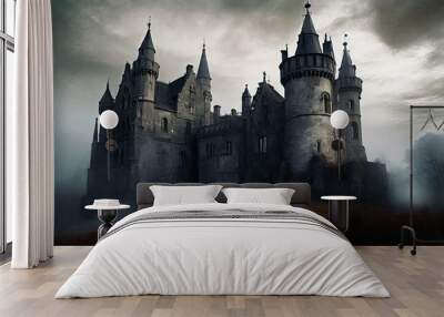 gothic castle in the night Wall mural