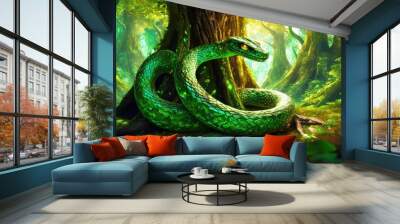 green tree python Wall mural