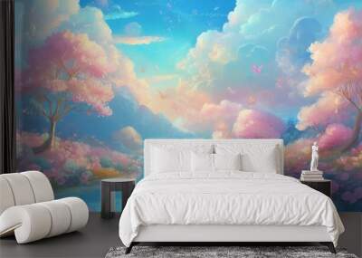 sunrise in the mountains Wall mural