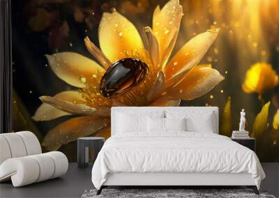 water lily in the garden Wall mural