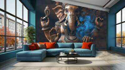 Lord Ganesha Blesses with Wisdom Wall mural