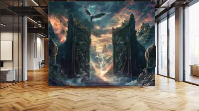 Valhalla Awaits: Warriors' Eternal Home Wall mural