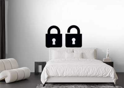 Lock security icon vector symbol design illustration Wall mural