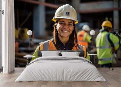 Constructions worker with PPE Wall mural