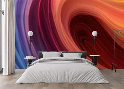 Dynamic swirls of vibrant color in a textured digital realm  Wall mural