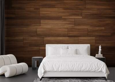 Horizontal wooden panels in warm brown tones crafting a textured backdrop  Wall mural