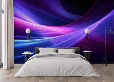 Neon Waves Background  Wall mural