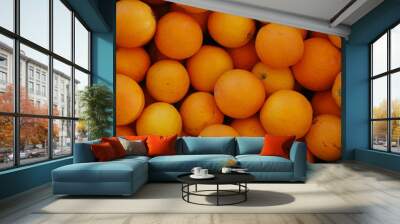 Close Up Of Oranges, Fruit Wall mural