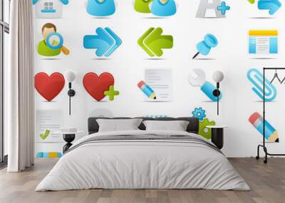 Nouve icon set: Internet and Blogging Wall mural