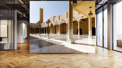 Imam Turki bin Abdullah Mosque near Dira Square in downtown Riyadh in Kingdom of Saudi Arabia Wall mural