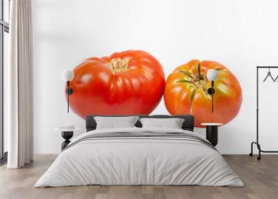 tomatoes isolated on white or transparent background Wall mural